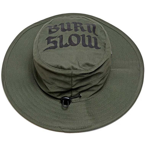 Burn Slow Entertainment Brush logo sun hat